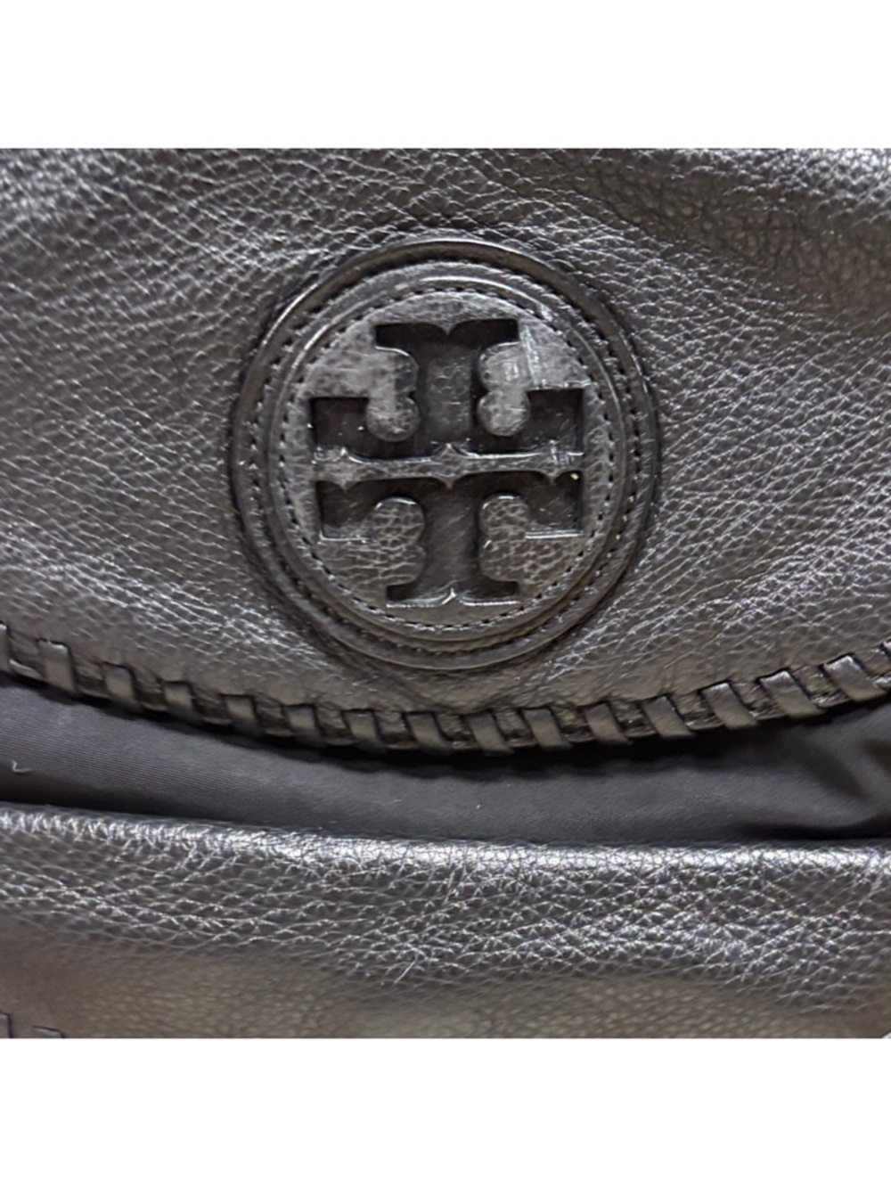 Tory Burch Marion Black Nylon Whipstitch Messenger/Diaper Bag - Picture 7 of 8